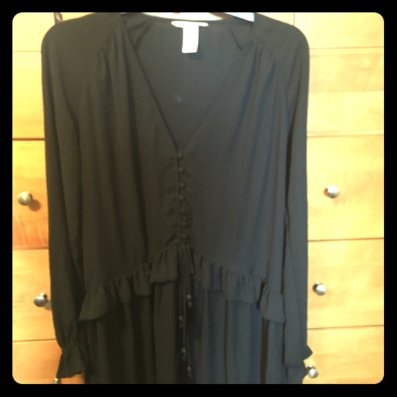 H&M Dresses & Skirts - Size 2 tunic from H&M, very very dark green/black